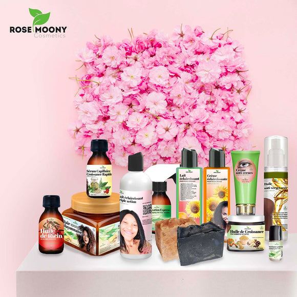 tous les produits de la boutique de cosmétiques naturels rose moony fashion