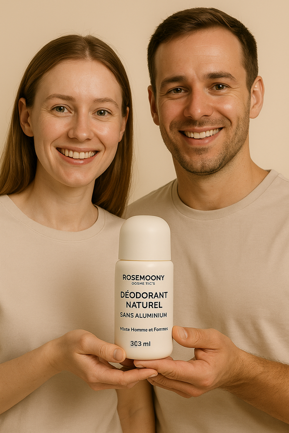 Déodorant Naturel Sans Aluminium Mixte Homme et Femme Rosemoony Cosmetics Protection fraîcheur naturelle et respectueuse de votre peau