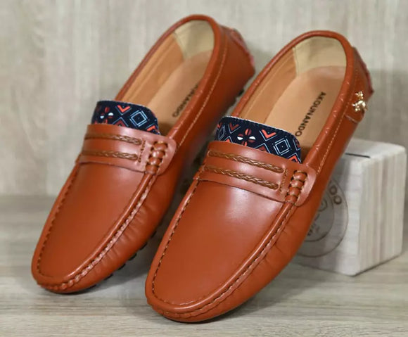 Mocassins Africains en Cuir Premium – Modèle Kofi