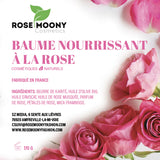 Ce Baume Nourrissant à la Rose apporte confort et douceur à la peau. Véritable soin régénérant, sa texture riche et crémeuse laisse la peau revitalisée et hydratée en profondeur.