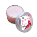 Beurre de karité, Huile d'olive bio, Huile d'avocat, Huile de rose musquée, Parfum de rose, Pétales de rose, Mica Framboise.