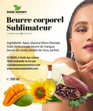 Aqua, Glyceryl Mono Stearate, Huile de tournesol, beurre de mangue, beurre de cacao, poudre de mica, parfum.