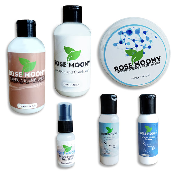 pack full repair shower gel caffeine shampoo conditioner hair mask strengthening repair eye serum 24 hour day face night cream