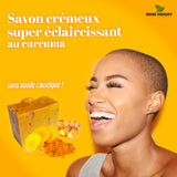 Savon doux crémeux super éclaircissant au curcuma
