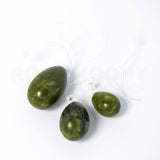 trois œufs Yoni de jade vert naturel