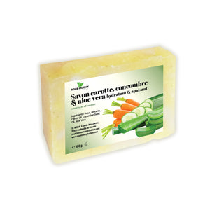 CARROT, CUCUMBER AND NATURAL ALOE VERA SOAP