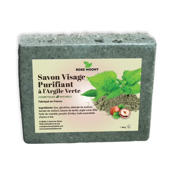 Savon Visage Purifiant à l'Argile Verte