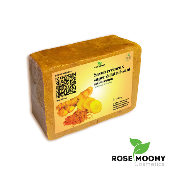 Savon doux crémeux super éclaircissant au curcuma